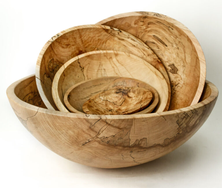 Nested Turned Wooden Bowls