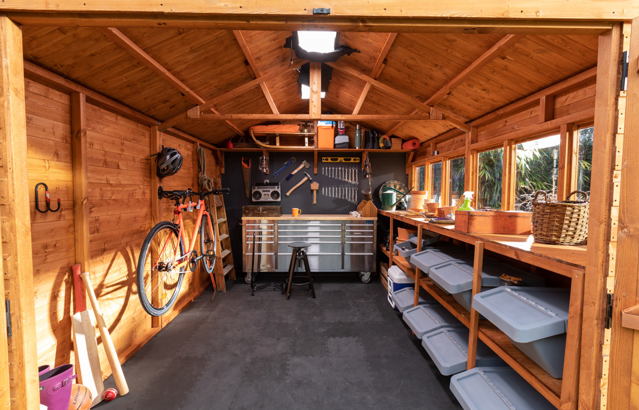 Organized workshop interior
