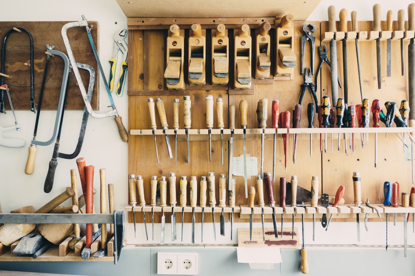Professional Woodworking Studio with Organized Tools